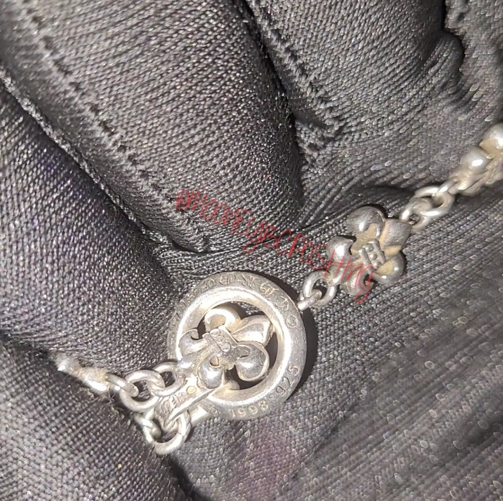 VINTAGE CHROME HEARTS RARE Fleur necklace  Authentic 925 WITH COA - Picture 15 of 17